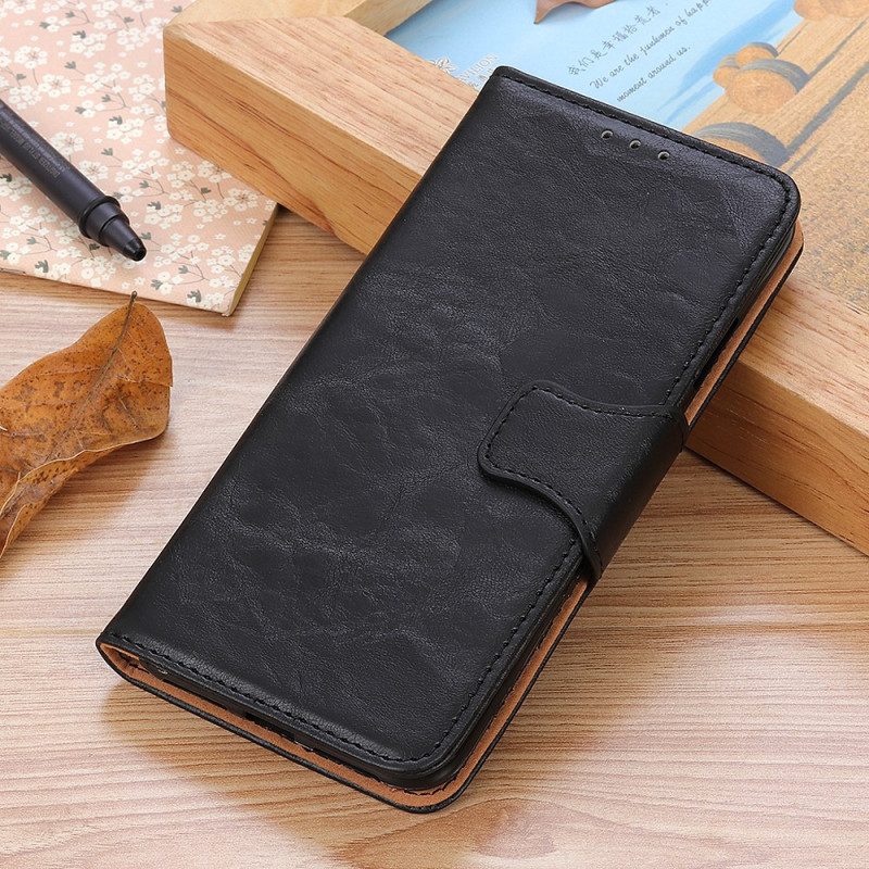 Flip Case Für Xiaomi Redmi Note 12 4G Wendeverschluss Aus Spaltleder