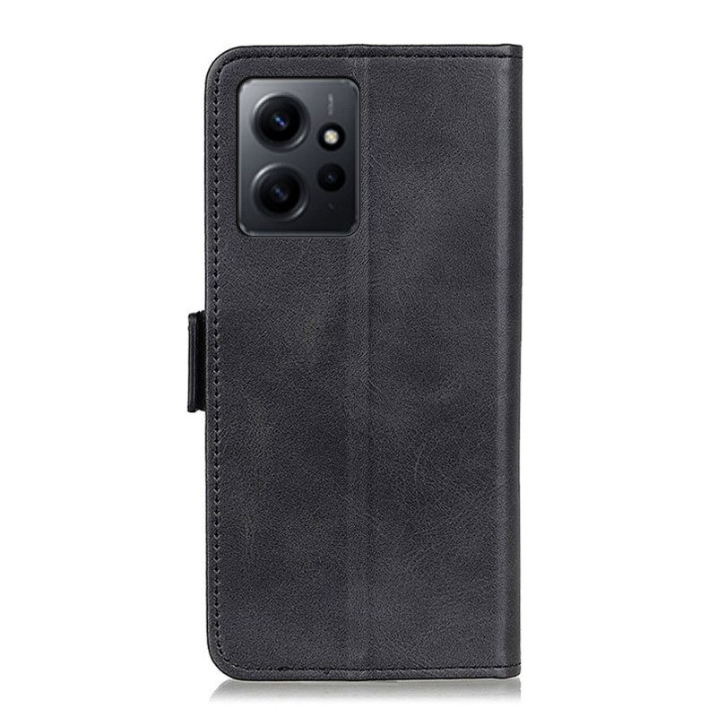 Lederhüllen Für Xiaomi Redmi Note 12 4G Doppelter Verschluss