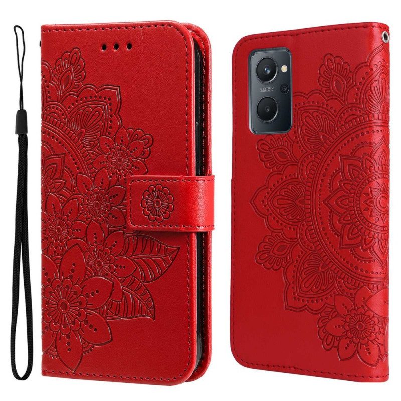 Flip Case Für Realme 9i Mandala-blumen