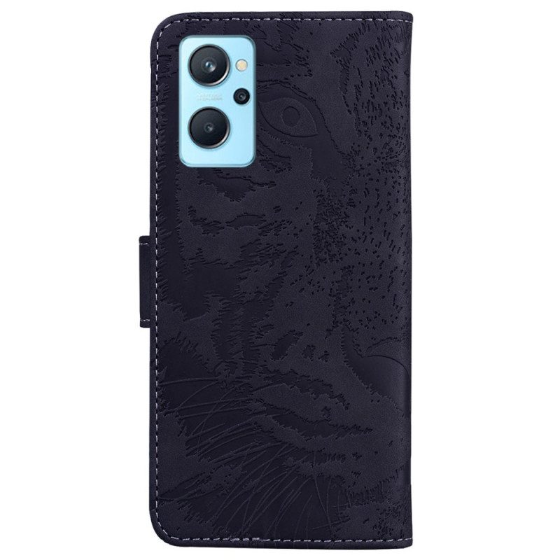 Flip Case Für Realme 9i Tiger-gesichtsdruck