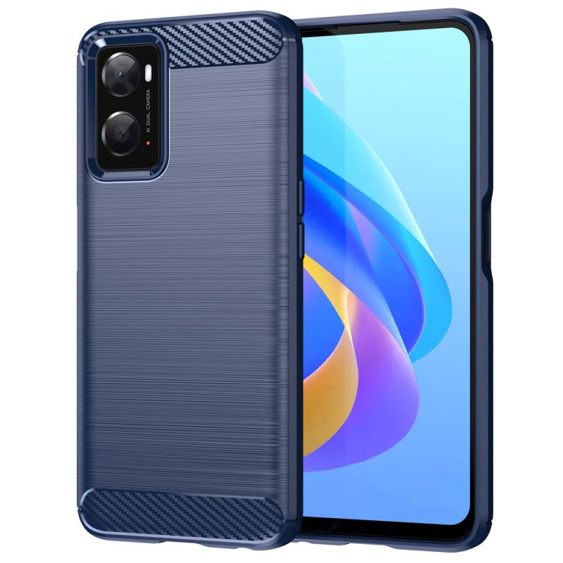 Handyhülle Für Realme 9i Gebürstete Kohlefaser