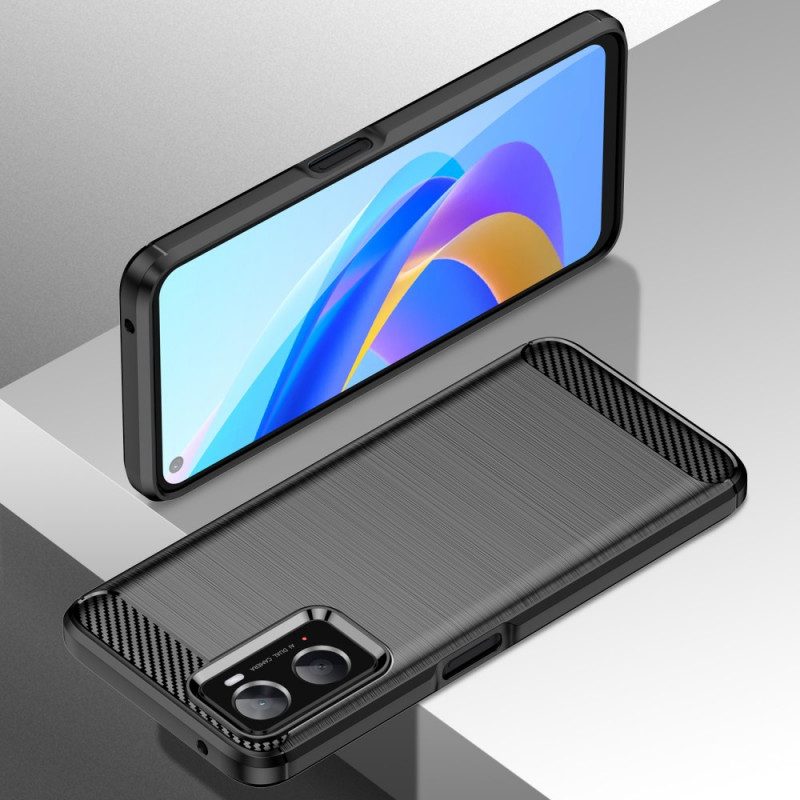 Handyhülle Für Realme 9i Gebürstete Kohlefaser