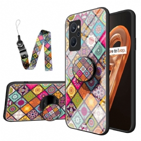 Handyhülle Für Realme 9i Patchwork-magnethalter