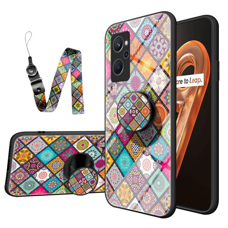 Handyhülle Für Realme 9i Patchwork-magnethalter