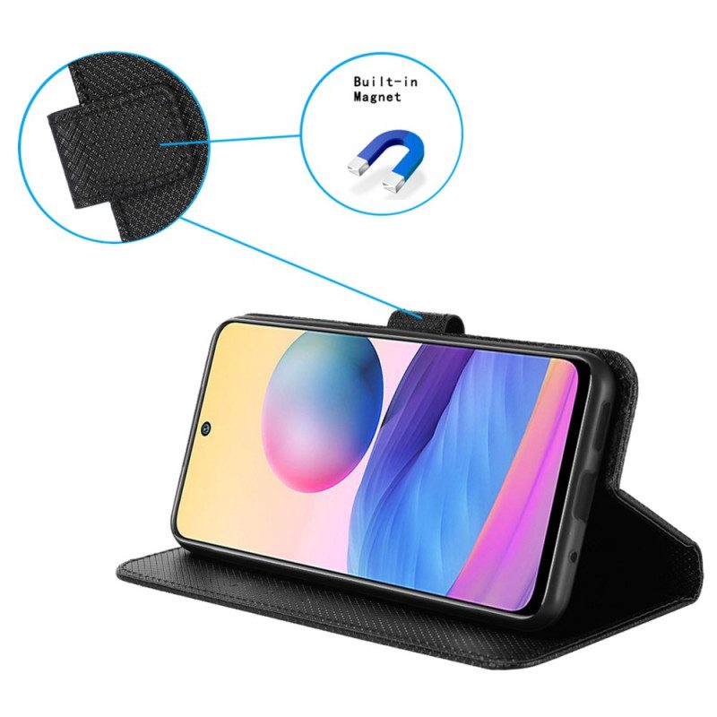 Lederhüllen Für Realme 9i Mit Kordel Strukturiertes Kunstlederarmband