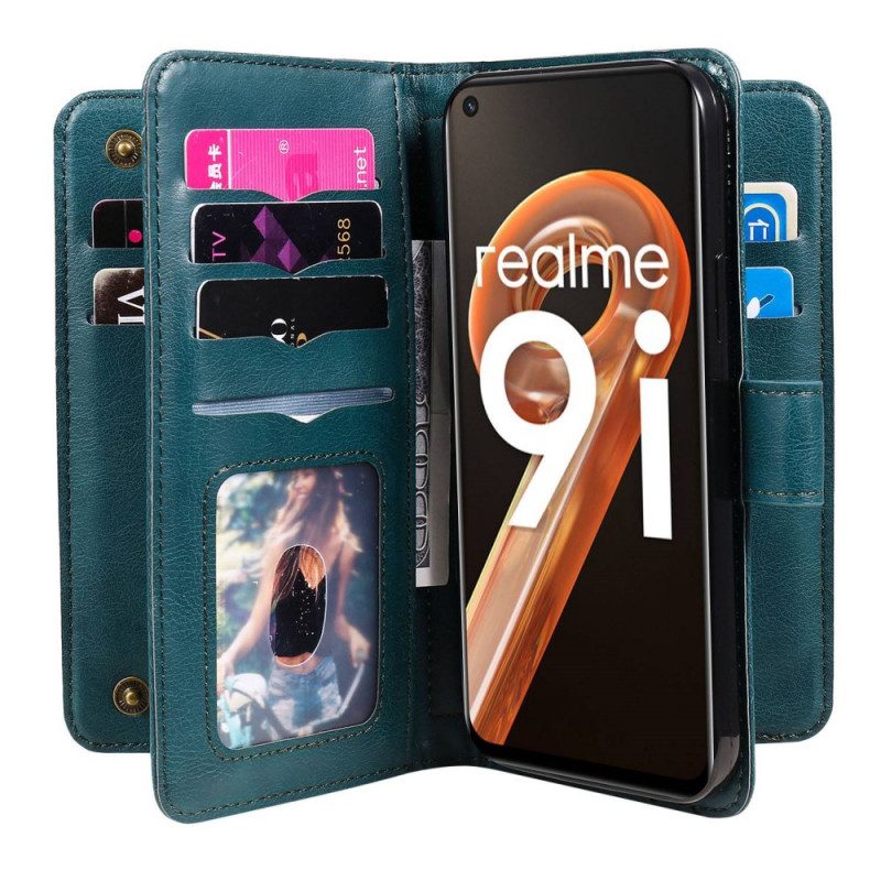 Lederhüllen Für Realme 9i Multifunktionale Business-geldbörse