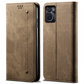 Schutzhülle Für Realme 9i Flip Case Denim-stoff