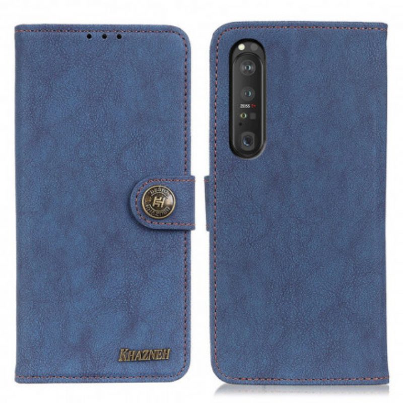 Flip Case Für Sony Xperia 1 III Khazneh Retro-split-kunstleder