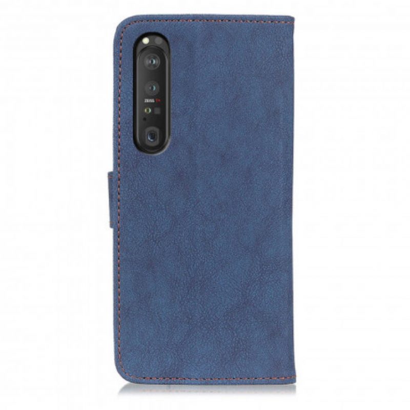 Flip Case Für Sony Xperia 1 III Khazneh Retro-split-kunstleder