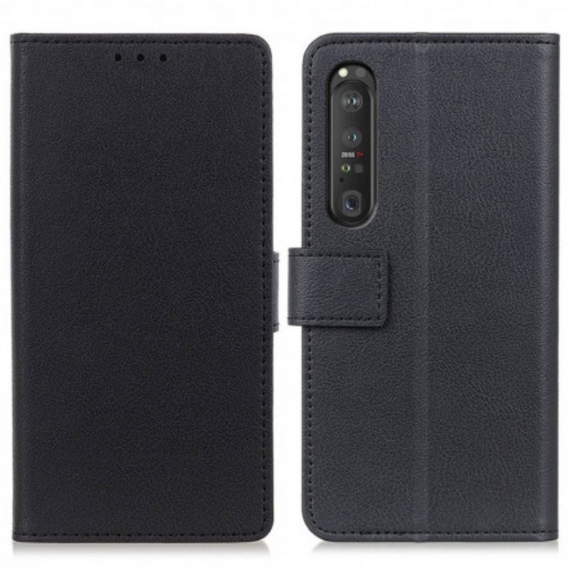 Flip Case Für Sony Xperia 1 III Klassisches Kunstleder