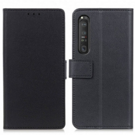 Flip Case Für Sony Xperia 1 III Klassisches Kunstleder