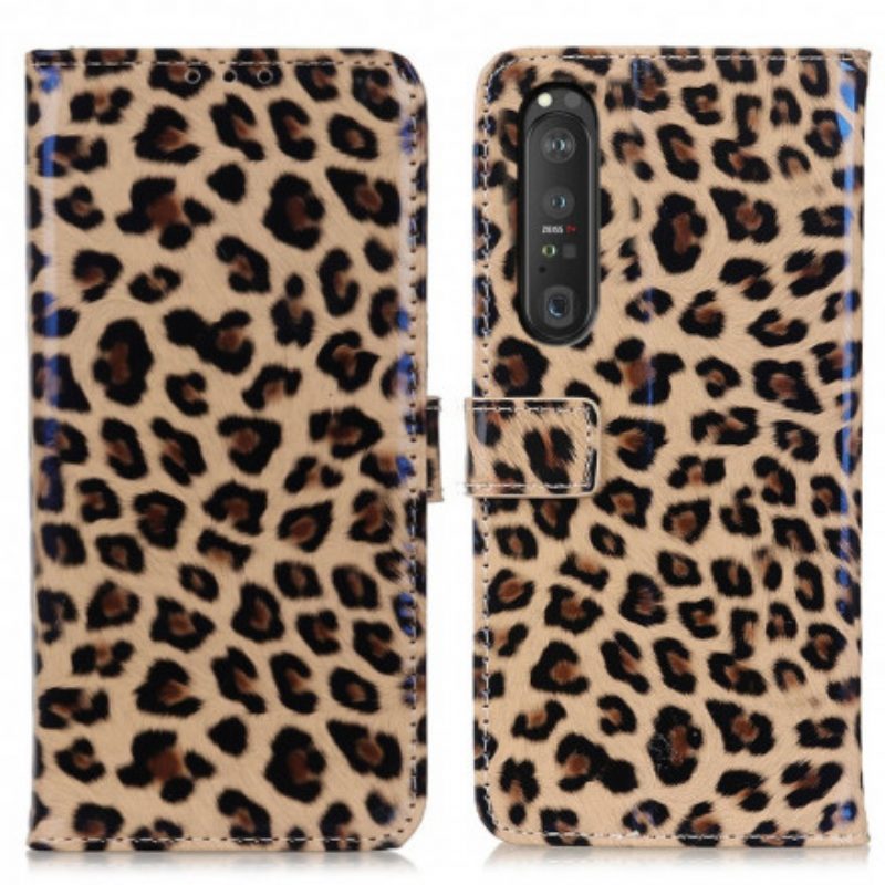 Lederhüllen Für Sony Xperia 1 III Leopard