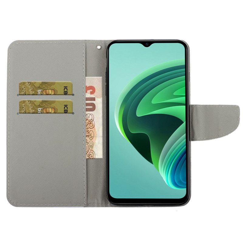 Flip Case Für Poco X4 Pro 5G Mit Kordel Riemchen-glitzer-marmor