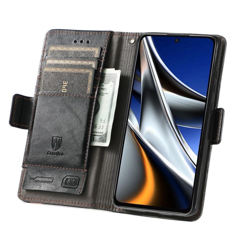 Flip Case Für Poco X4 Pro 5G Zweifarbiger Vintage-stil