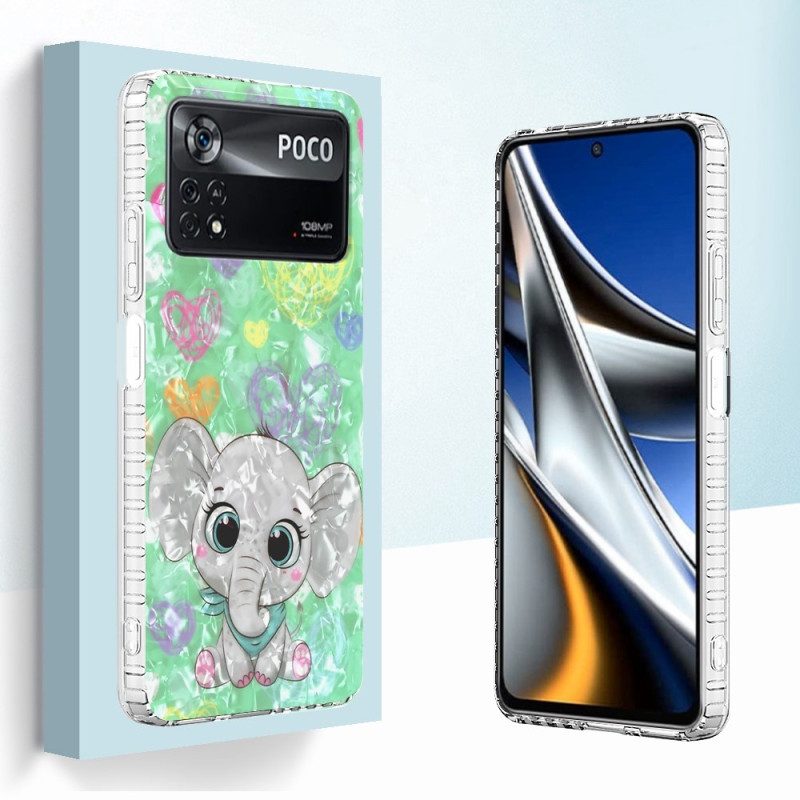 Handyhülle Für Poco X4 Pro 5G Stilvoller Elefant