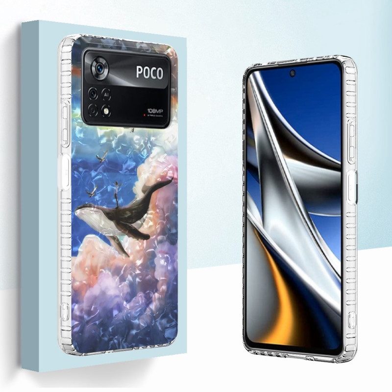 Hülle Für Poco X4 Pro 5G Stilisierter Wal