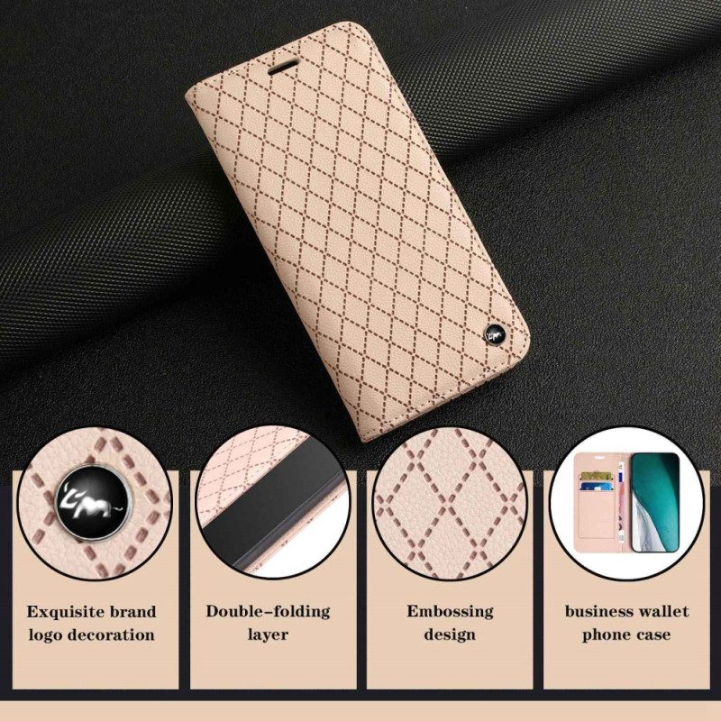 Schutzhülle Für Poco X4 Pro 5G Flip Case Kunstleder-litschi-diamanten