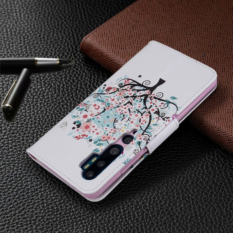 Flip Case Für Xiaomi Mi Note 10 / 10 Pro Geblümter Baum