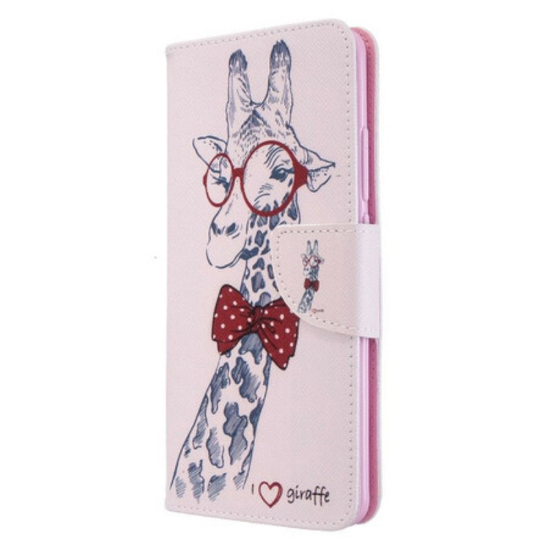 Flip Case Für Xiaomi Mi Note 10 / 10 Pro Kluge Giraffe