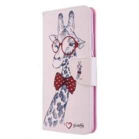 Flip Case Für Xiaomi Mi Note 10 / 10 Pro Kluge Giraffe