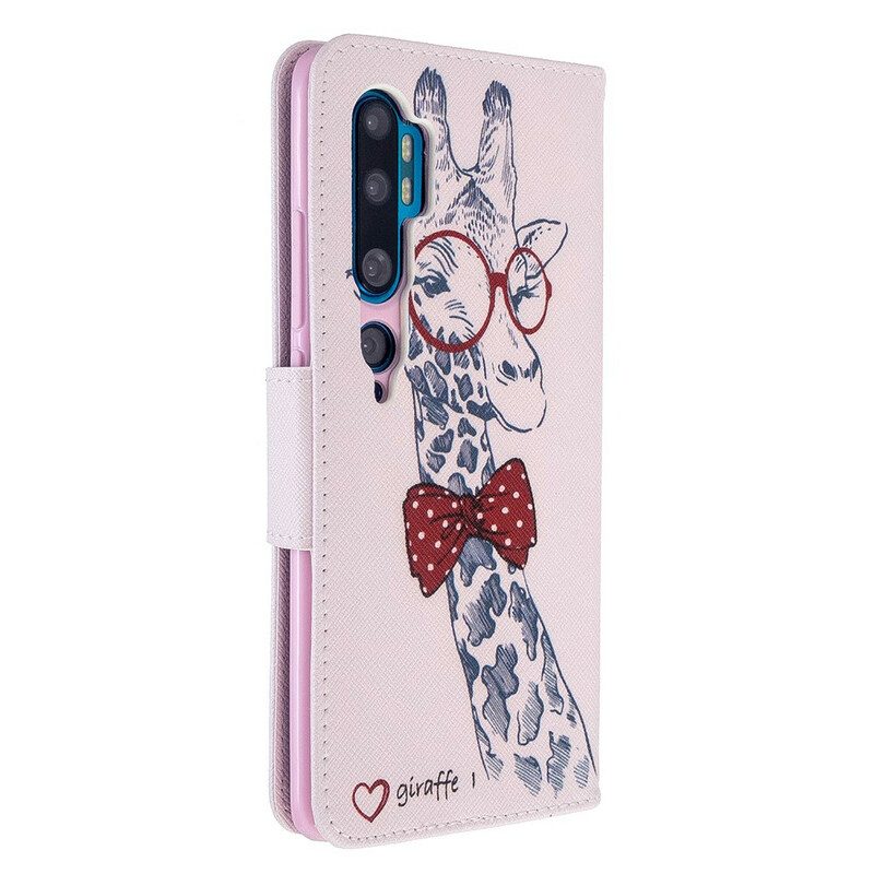 Flip Case Für Xiaomi Mi Note 10 / 10 Pro Kluge Giraffe