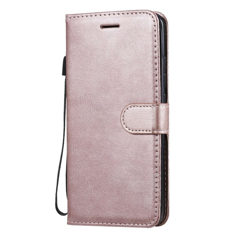 Flip Case Für Xiaomi Mi Note 10 / 10 Pro Mit Kordel Riemchenleder-stil