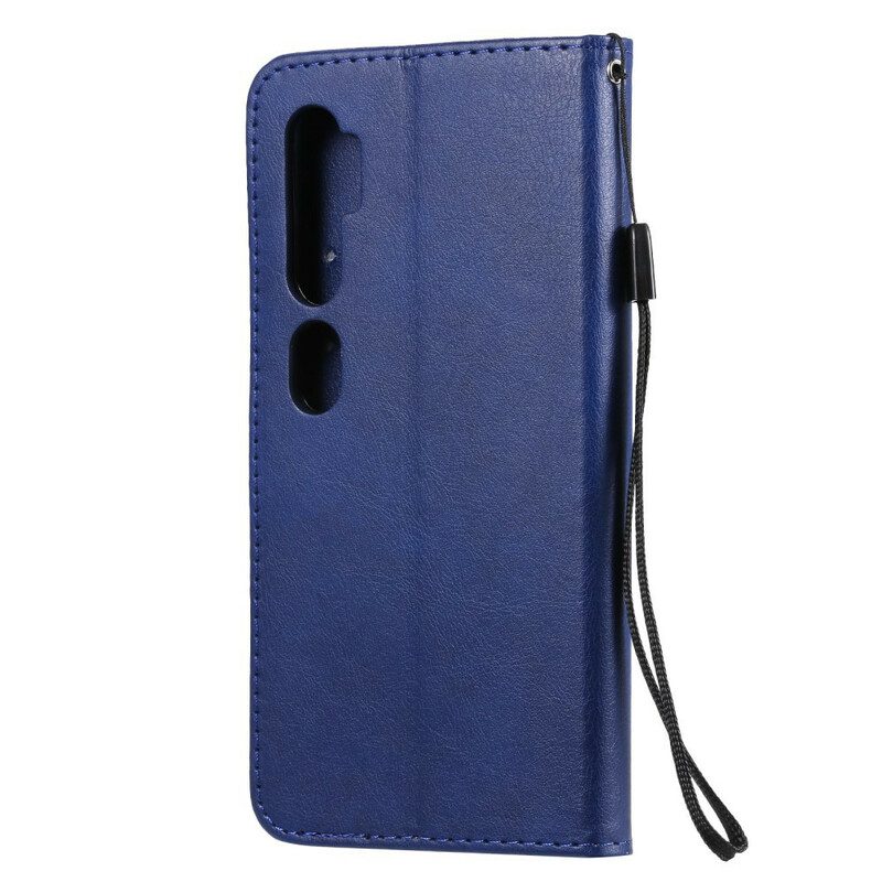 Flip Case Für Xiaomi Mi Note 10 / 10 Pro Mit Kordel Riemchenleder-stil