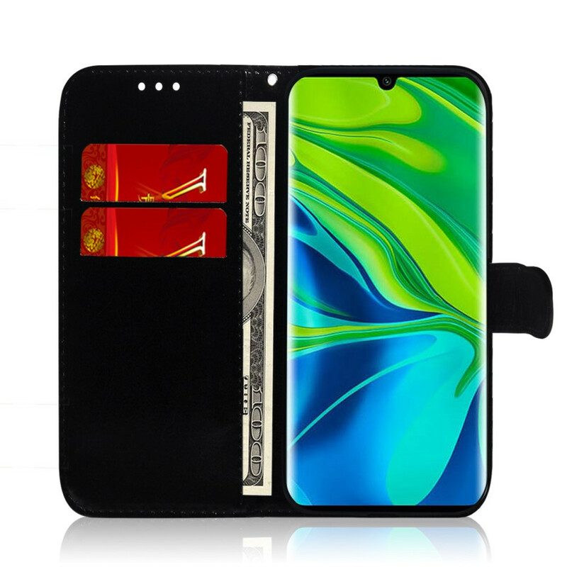 Flip Case Für Xiaomi Mi Note 10 / 10 Pro Spiegelabdeckung Aus Kunstleder