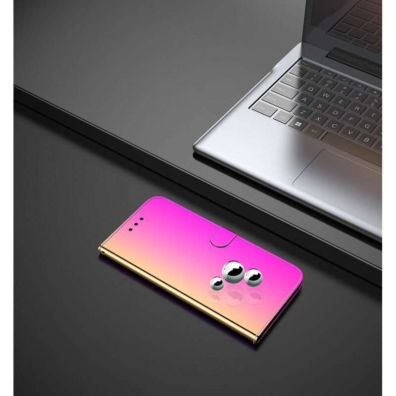 Flip Case Für Xiaomi Mi Note 10 / 10 Pro Spiegelabdeckung Aus Kunstleder