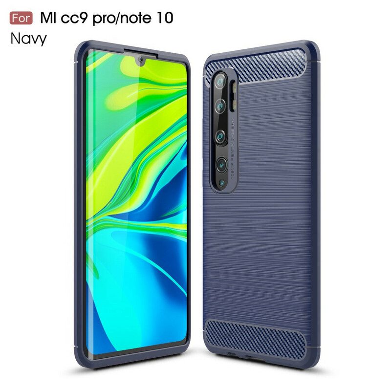 Handyhülle Für Xiaomi Mi Note 10 / 10 Pro Gebürstete Kohlefaser