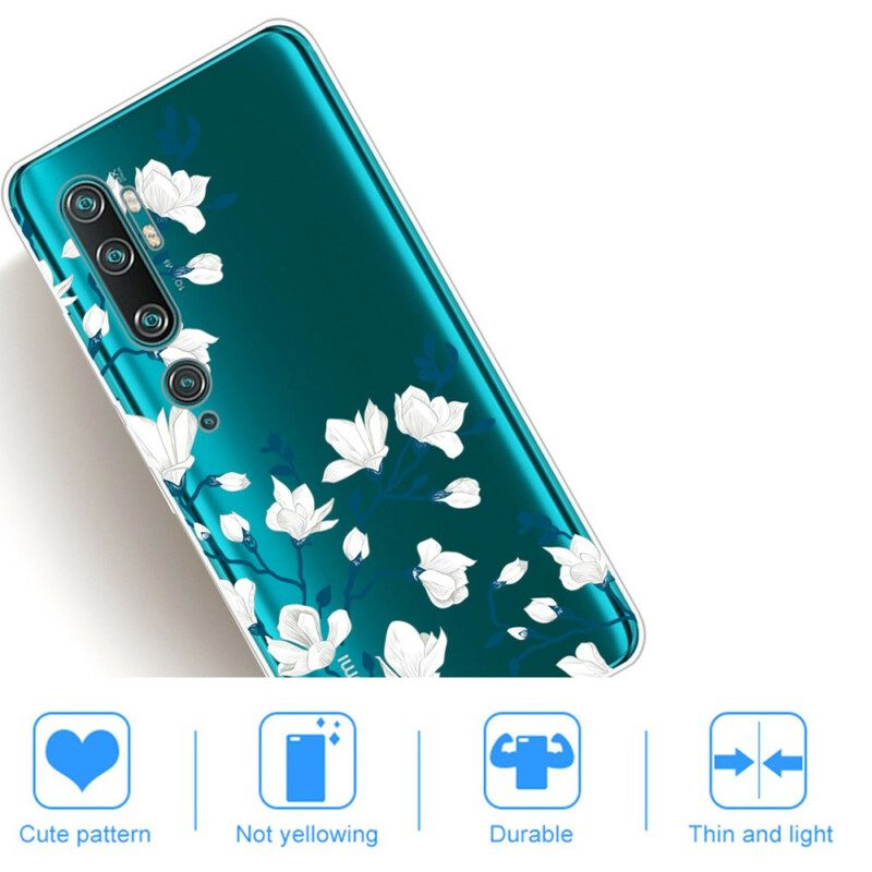 Handyhülle Für Xiaomi Mi Note 10 / 10 Pro Weiße Blumen