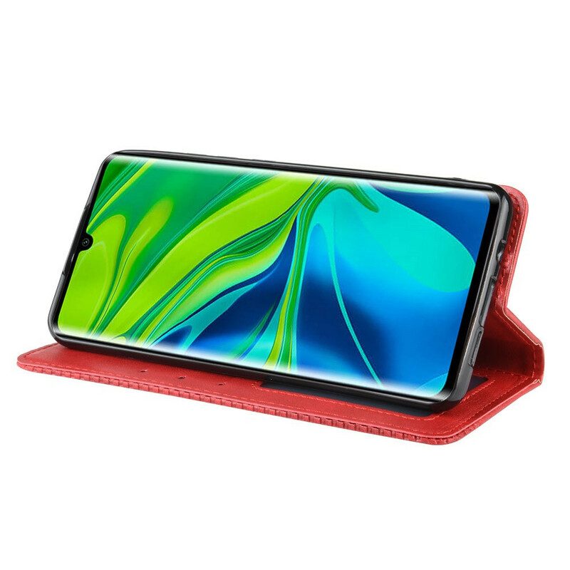 Schutzhülle Für Xiaomi Mi Note 10 / 10 Pro Flip Case Stilisierter Vintage-ledereffekt