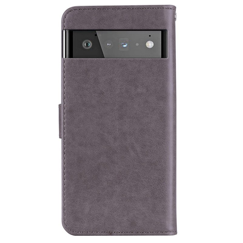 Flip Case Für Google Pixel 6 Eulen-mandala Und Schlüsselband