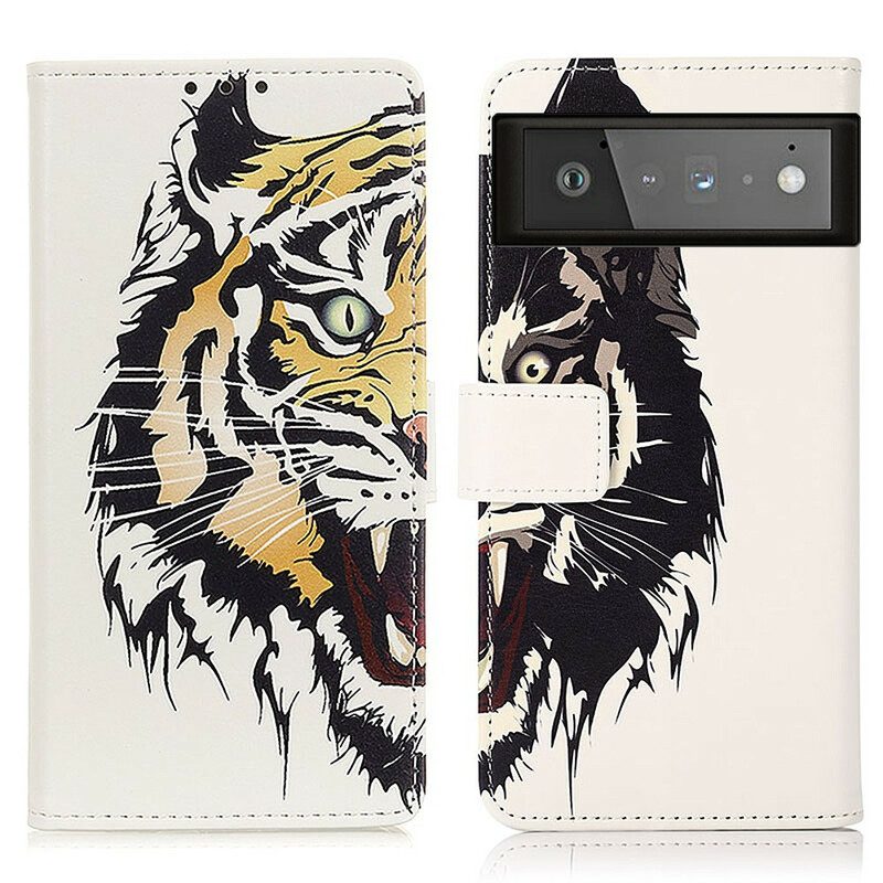 Flip Case Für Google Pixel 6 Wilder Tiger