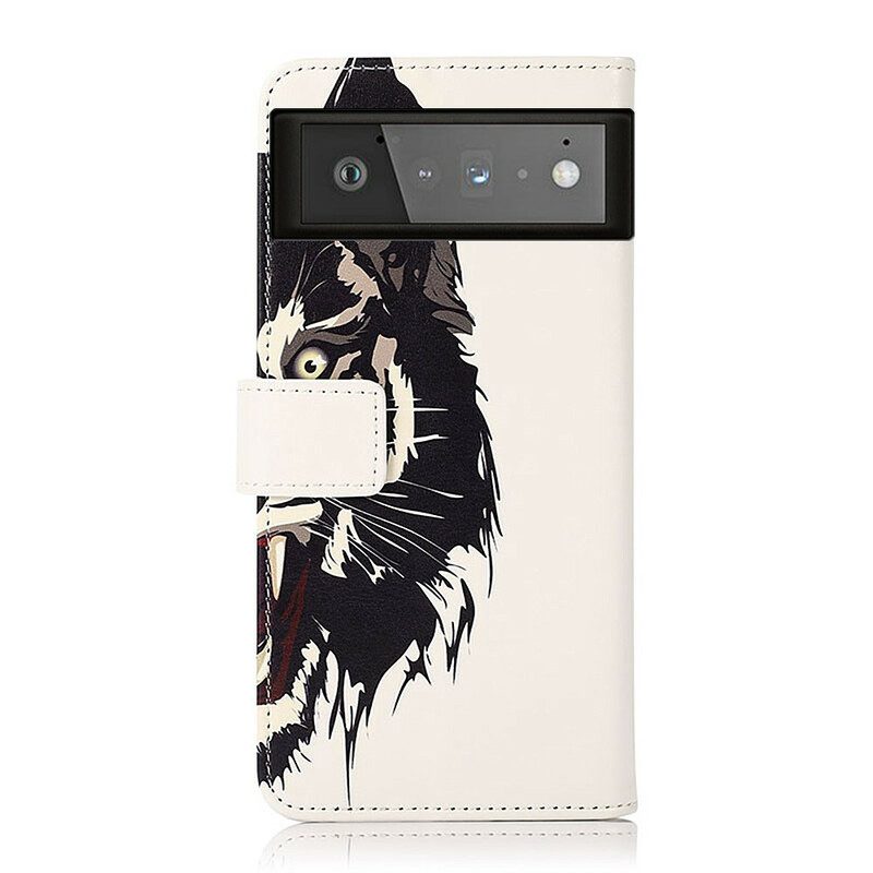 Flip Case Für Google Pixel 6 Wilder Tiger