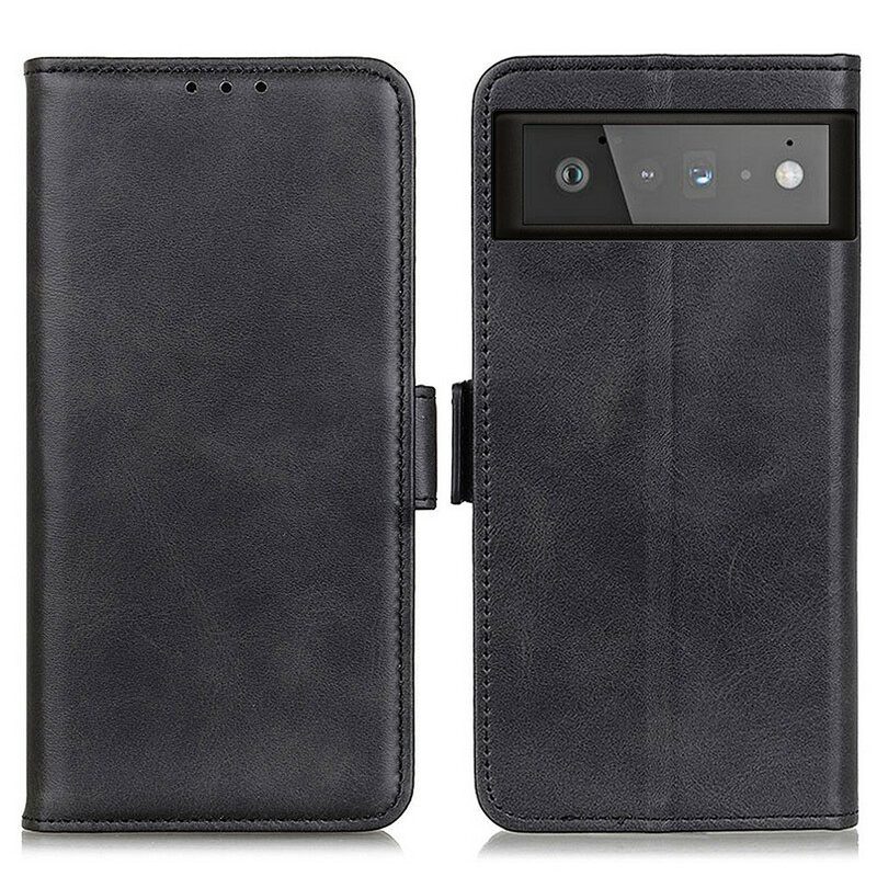 Lederhüllen Für Google Pixel 6 Flip Case Doppelte Klappe