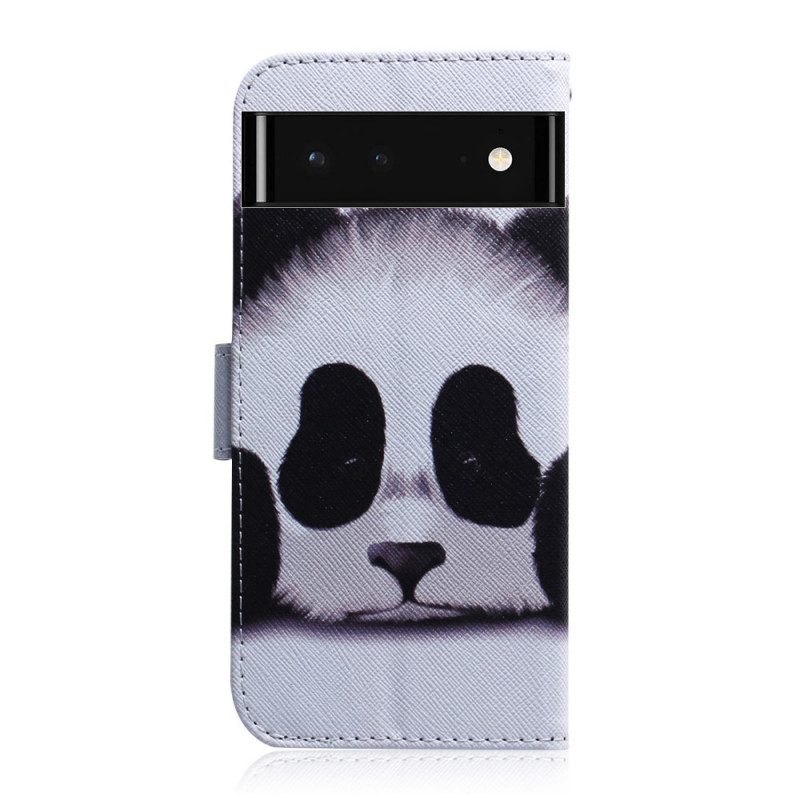 Lederhüllen Für Google Pixel 6 Panda-gesicht