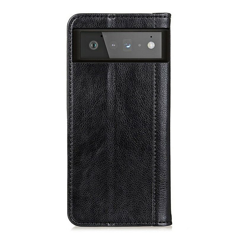 Schutzhülle Für Google Pixel 6 Flip Case Farbige Version Aus Spaltleder