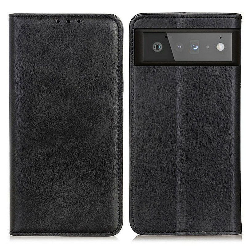 Schutzhülle Für Google Pixel 6 Flip Case Mattes Spaltleder