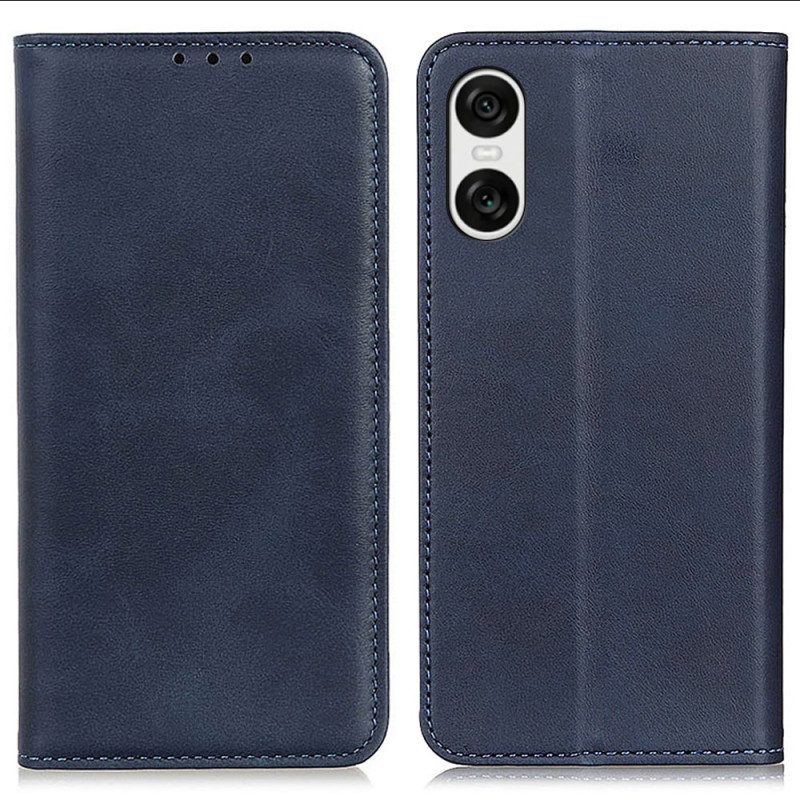 Flip Case Für Sony Xperia 10 Vi Spaltleder