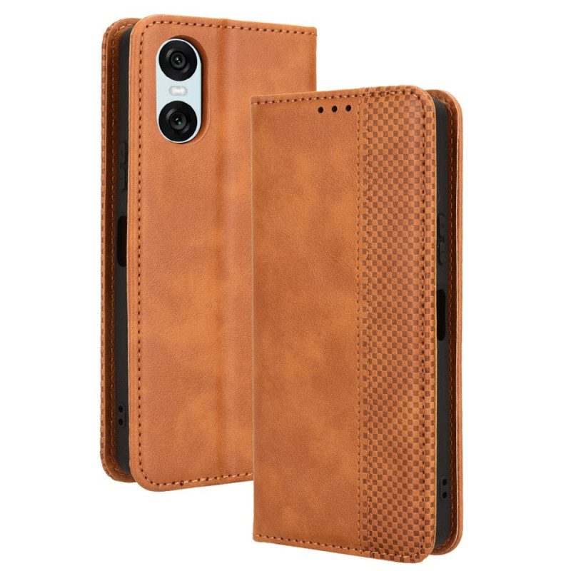 Flip Case Sony Xperia 10 Vi Handyhülle Vintage-stil