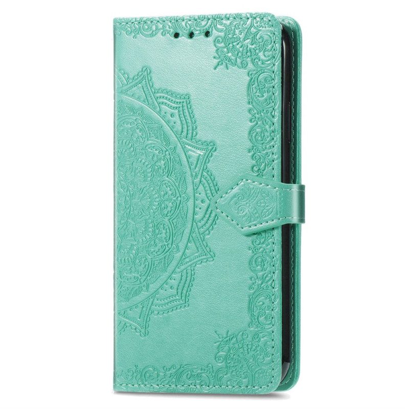 Lederhüllen Sony Xperia 10 Vi Handyhülle Barockes Mandala Mit Riemen