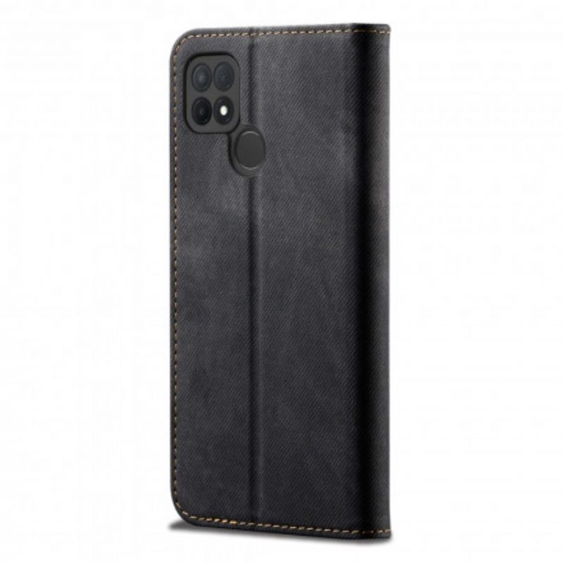 Schutzhülle Für Oppo A15 Flip Case Kunstleder-jeans-textur