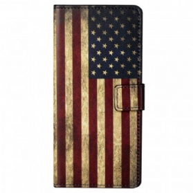 Flip Case Für Samsung Galaxy M23 5G Amerikanische Flagge