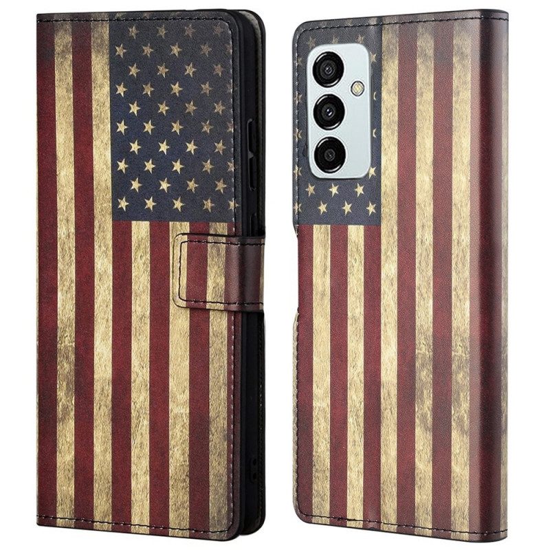 Flip Case Für Samsung Galaxy M23 5G Amerikanische Flagge