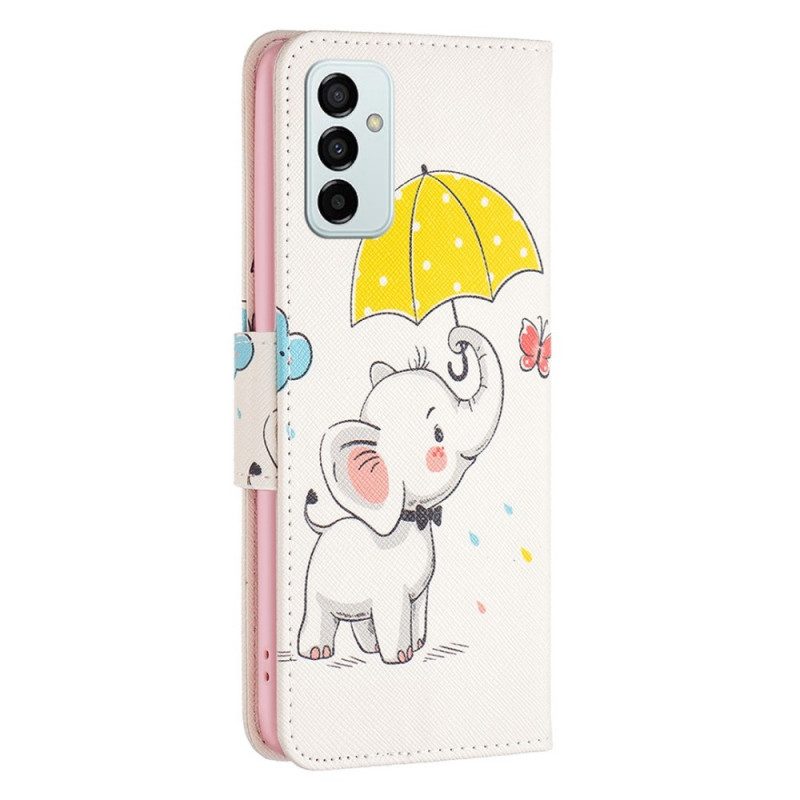 Flip Case Für Samsung Galaxy M23 5G Baby Elefant