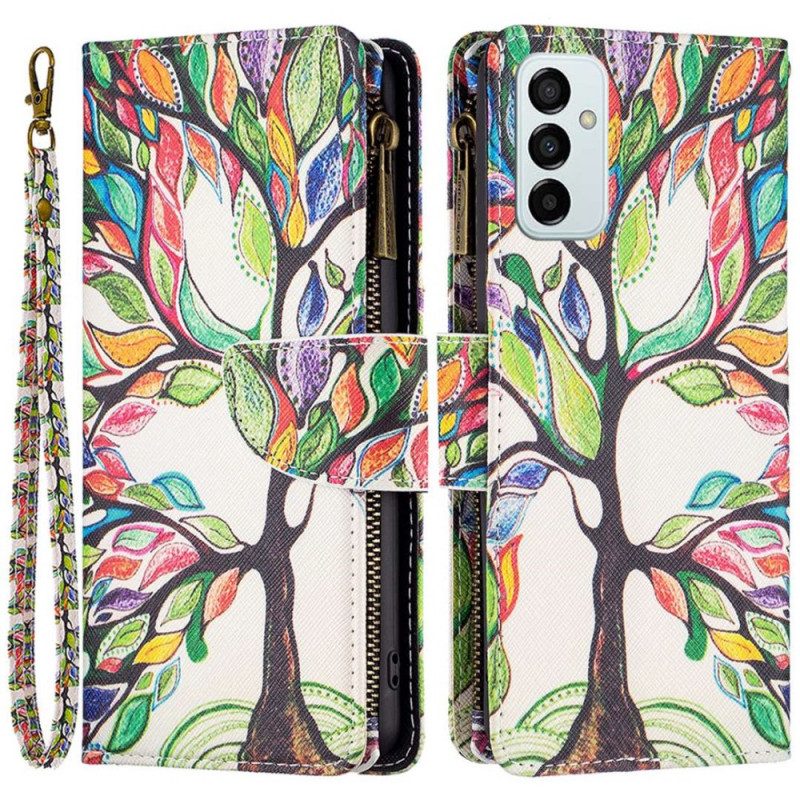 Flip Case Für Samsung Galaxy M23 5G Baum-geldbörse Und Schlüsselband