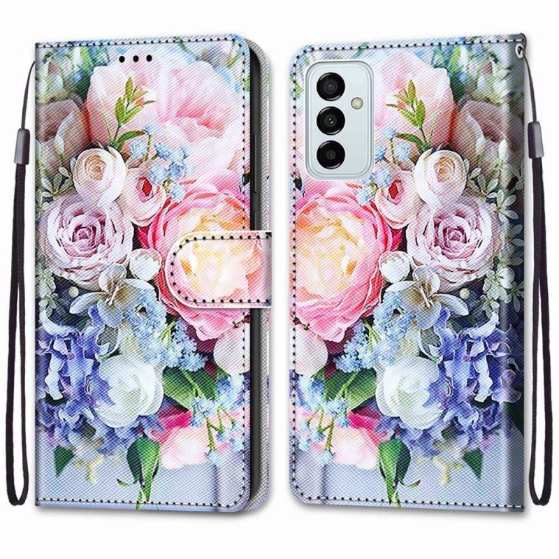 Flip Case Für Samsung Galaxy M23 5G Blumenwunder