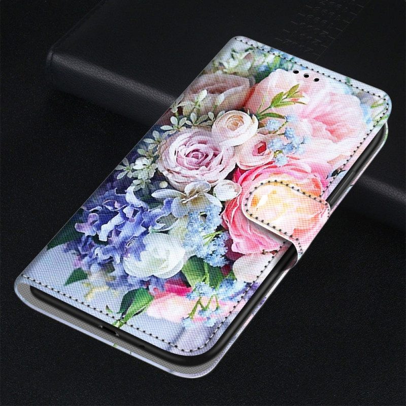 Flip Case Für Samsung Galaxy M23 5G Blumenwunder