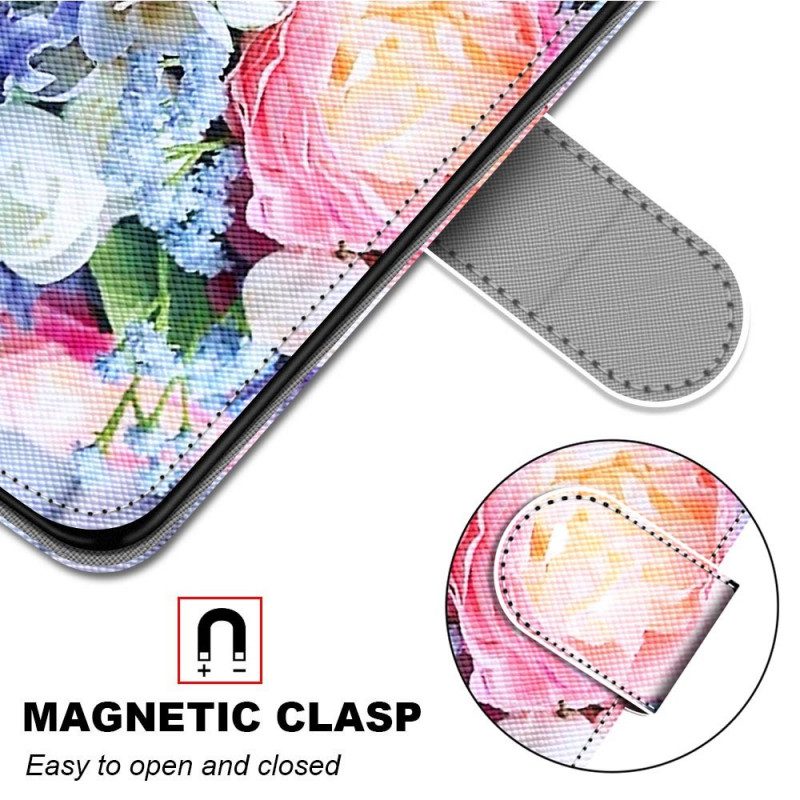 Flip Case Für Samsung Galaxy M23 5G Blumenwunder